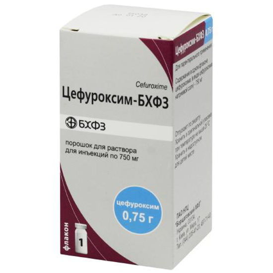 Цефуроксим-БХФЗ порошок 750 мг.